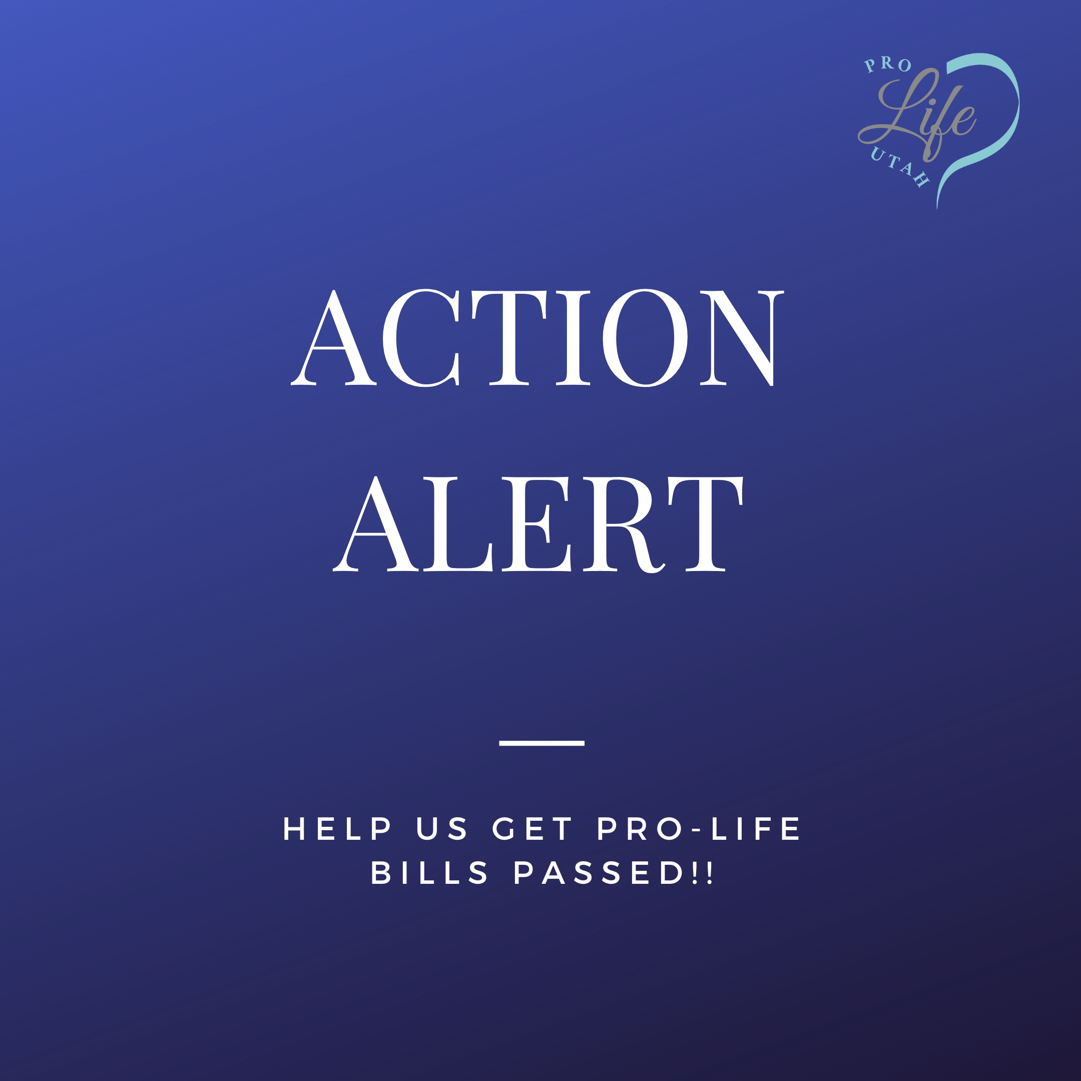 Help support Pro-Life Bills this Session